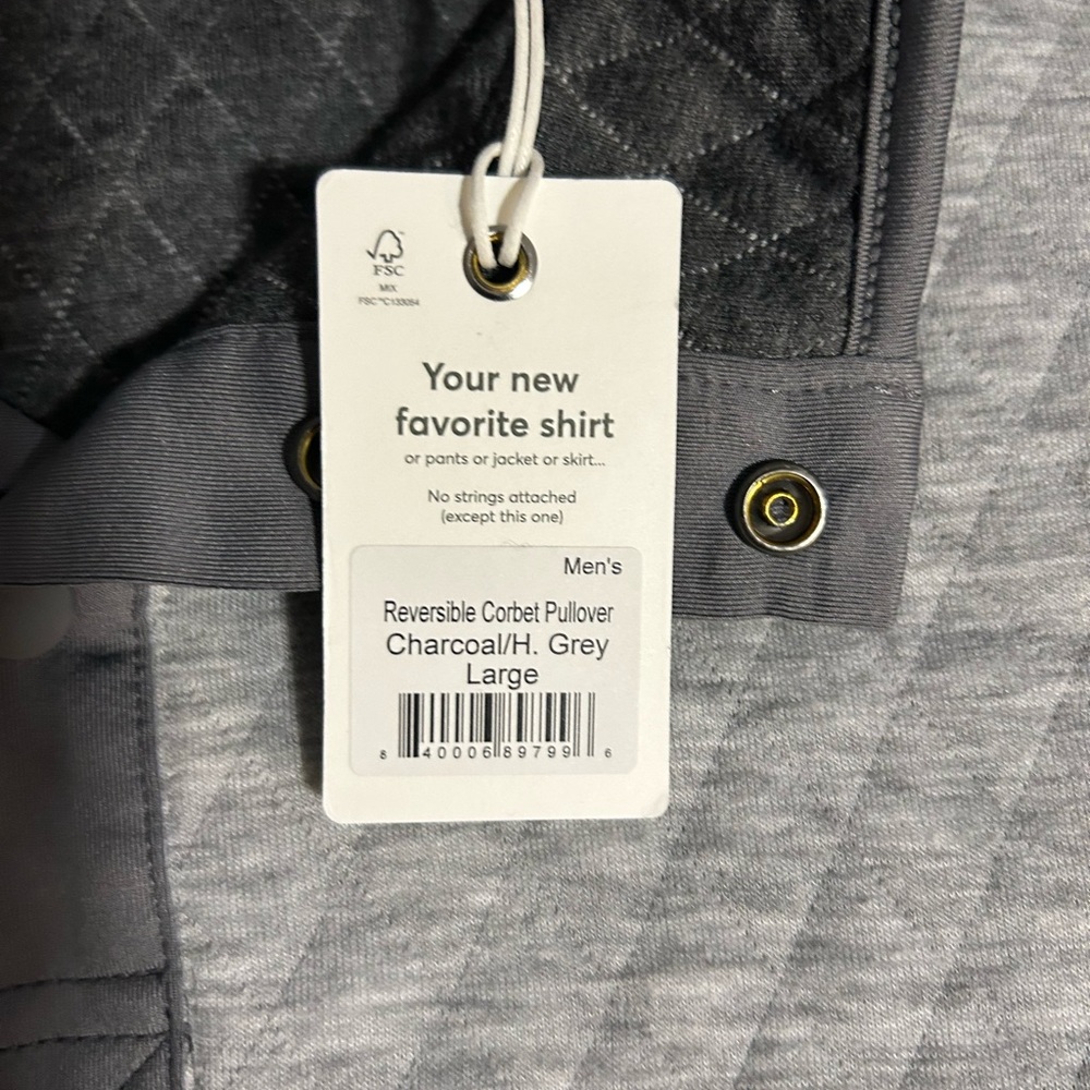 Marine Layer Gray Quilted Corbet Pullover Sweatshirt Size L - Picture 2 of 5
